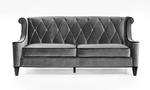 Barrister Sofa (Gray Velvet With Black Piping) - [LC8443GRAY] 2
