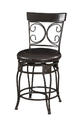 Big & Tall Back to Back Scroll Counter Stool (Black)