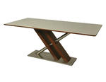 Charlize Dining Table (Stainless Steel & Walnut Veneer Finish)