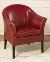 Cleveland Club Chair (Red Leather)