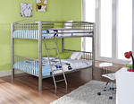 Heavy Metal Full Over Full Bunk Bed (Pewter)