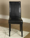 Leather Side Chair - Set of 2 (Black Leather)