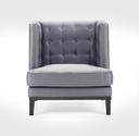 Noho Arm Chair (Silver Satin Fabric) - [LC10061SIL] 4