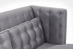 Noho Loveseat (Silver Satin Fabric) - [LC10062SIL] 3