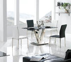 Vengo Dining Table (Black & Stainless)