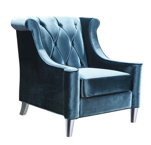 Barrister Chair (Blue Velvet & Crystal) - [LC8441BLUE]