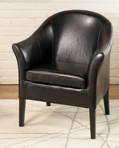 Cleveland Club Chair (Black Leather) - [LCMC001CLBL]