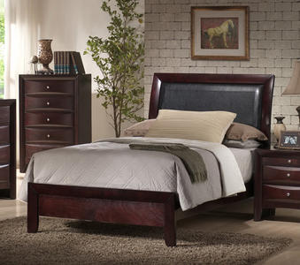 Emily Sleigh Bed (Rich Espresso Finish) - [EM200TB]