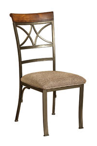 Hamilton Dining Chair - Set of 2 (Matte Pewter & Bronze) - [697-434]