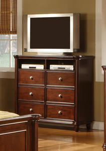 Hamilton Media Cabinet (Dark Cherry Finish) - [HM100TV]