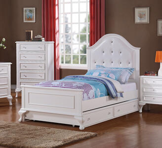 Jesse Trundle Bed - Twin (White Finish) - [JS700TB]