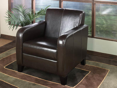 Lawrenceville Club Chair (Brown Leather) - [LCMS0011DB]