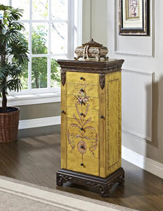Masterpiece Jewelry Armoire (Antique Parchment Hand Painted) - [582-314]