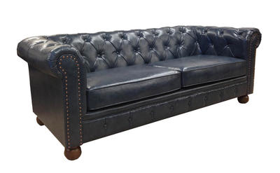 Winston Vintage Sofa (Blue) - [LC10603ATBL]